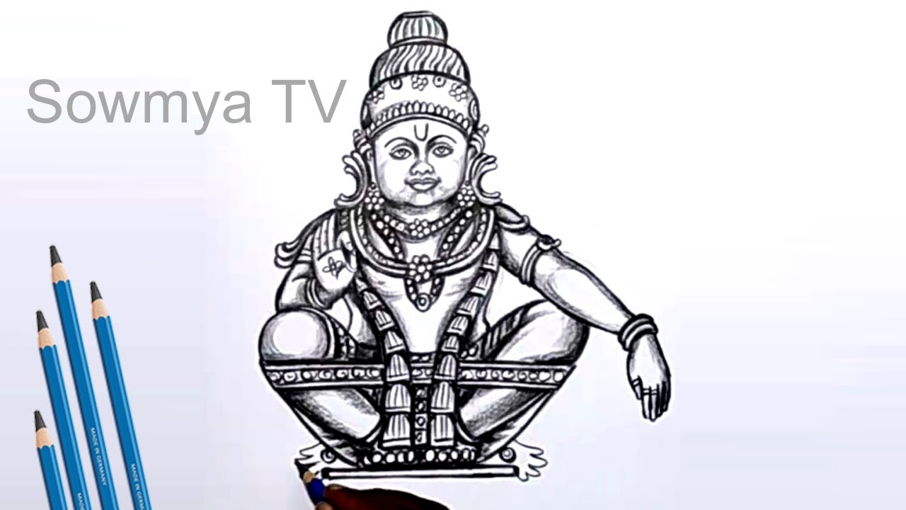 Sabarimala ayyappan - Manju's art creations - Drawings & Illustration,  People & Figures, Portraits, Male - ArtPal